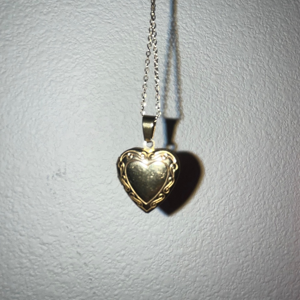 Gold heart locket